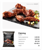 Grillede smoky BBQ wings XL 40-60g